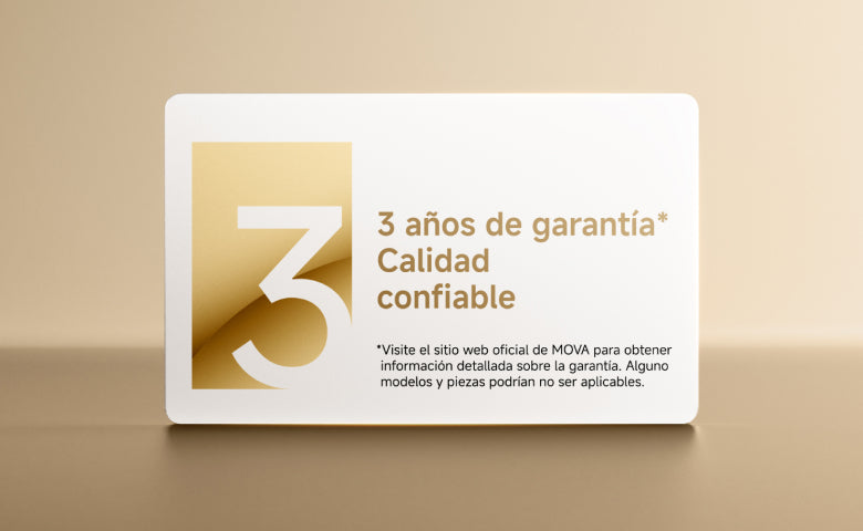 mova garantía de 3 años, calidad confiable