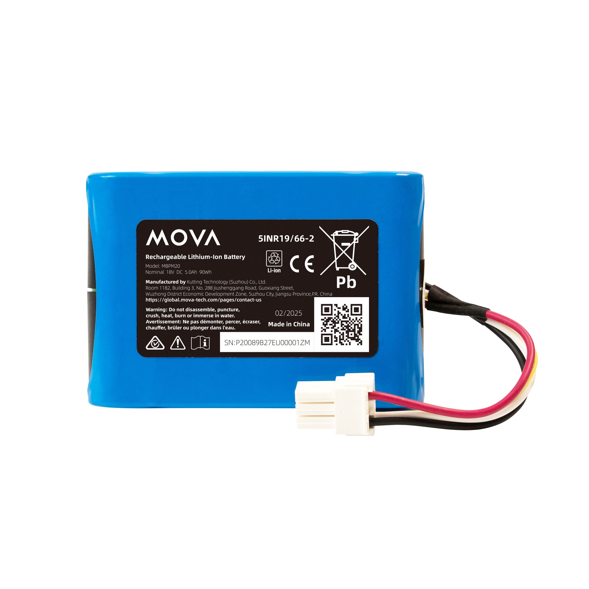 Batería recargable de iones de litio para robot cortacésped MOVA – compatible con robots cortacésped MOVA