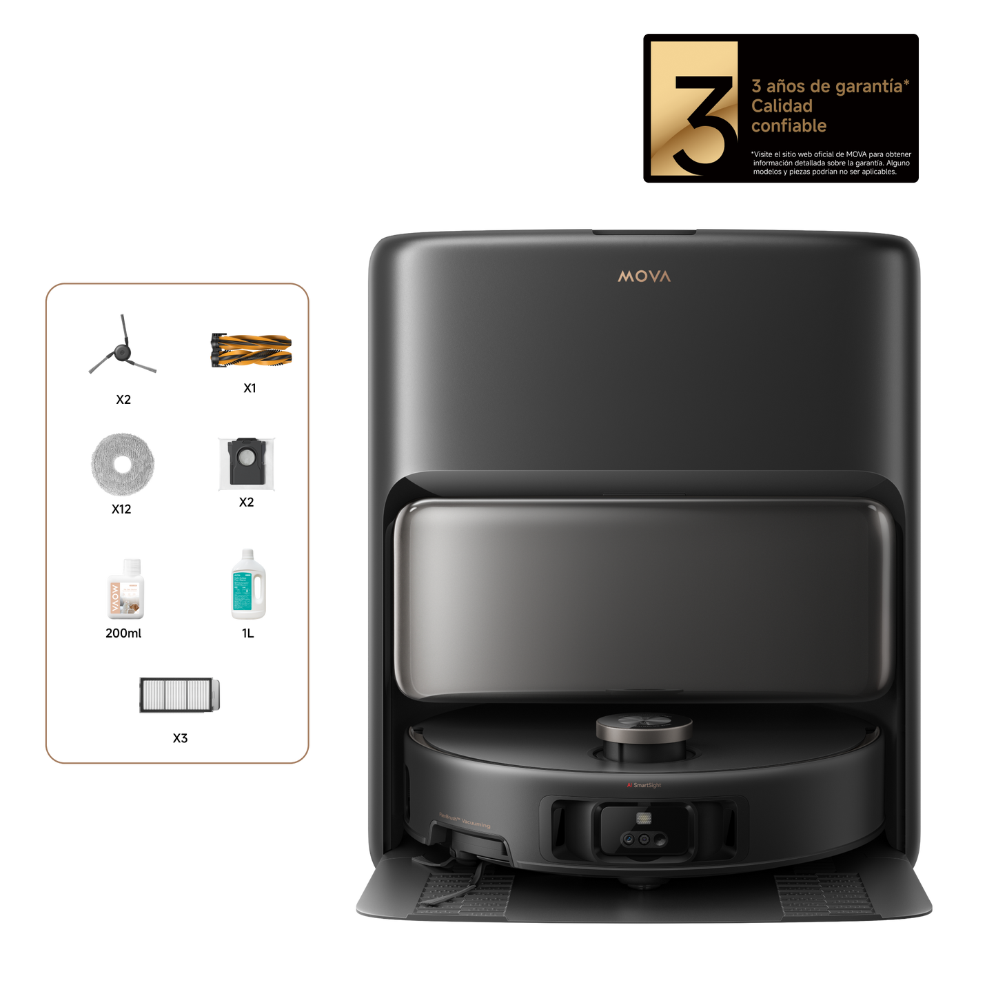 Robot aspirador MOVA V50 Ultra Complete Negro