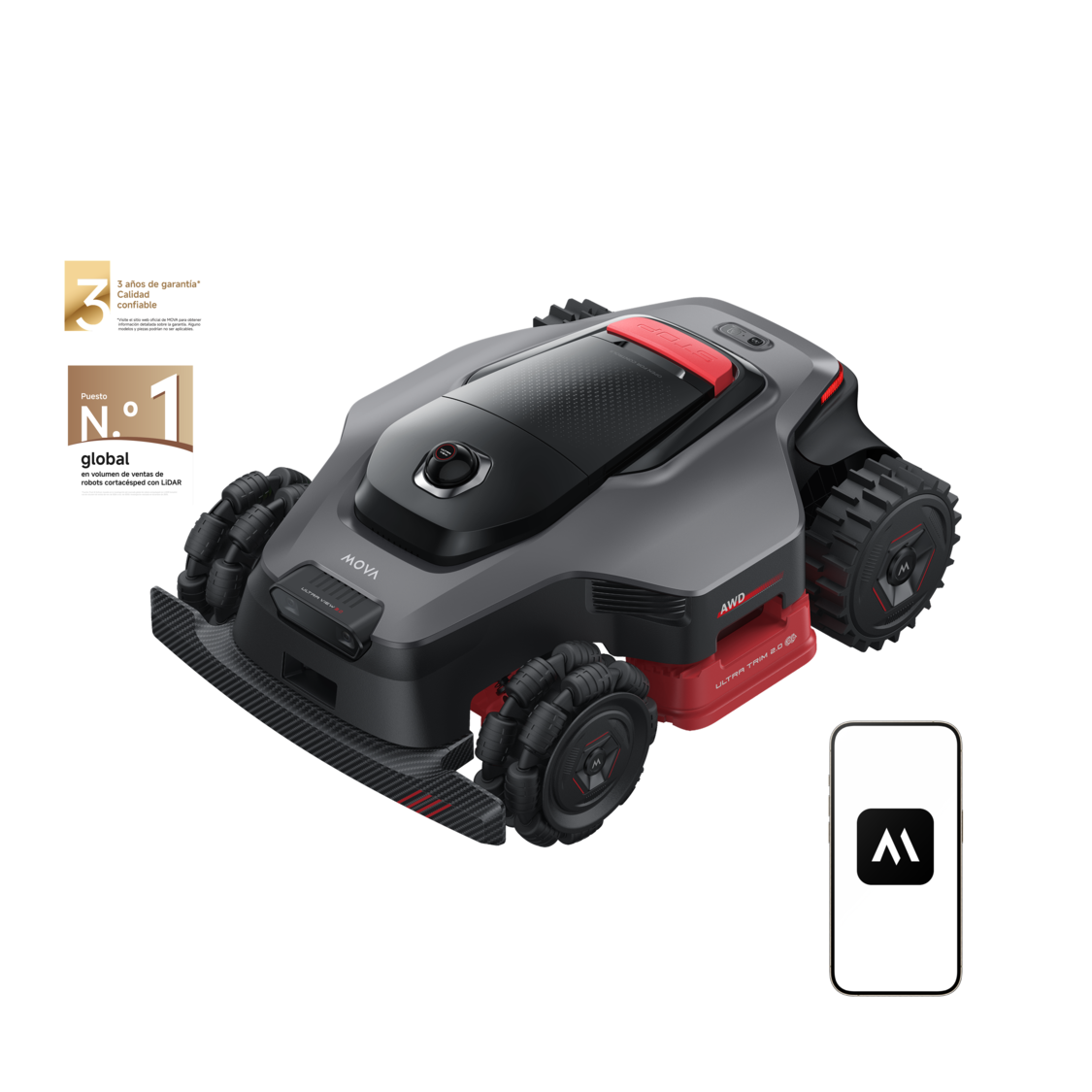 Robot cortacésped MOVA Serie LiDAX Ultra AWD