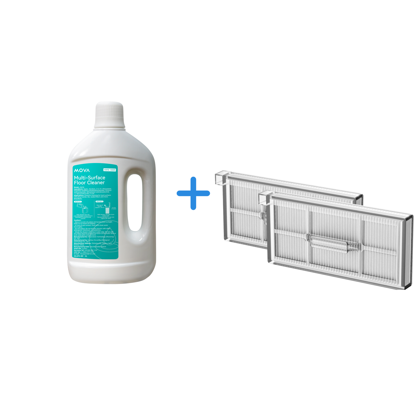 1L de detergente + filtro para depósito de polvo para MOVA S70UR/S70R