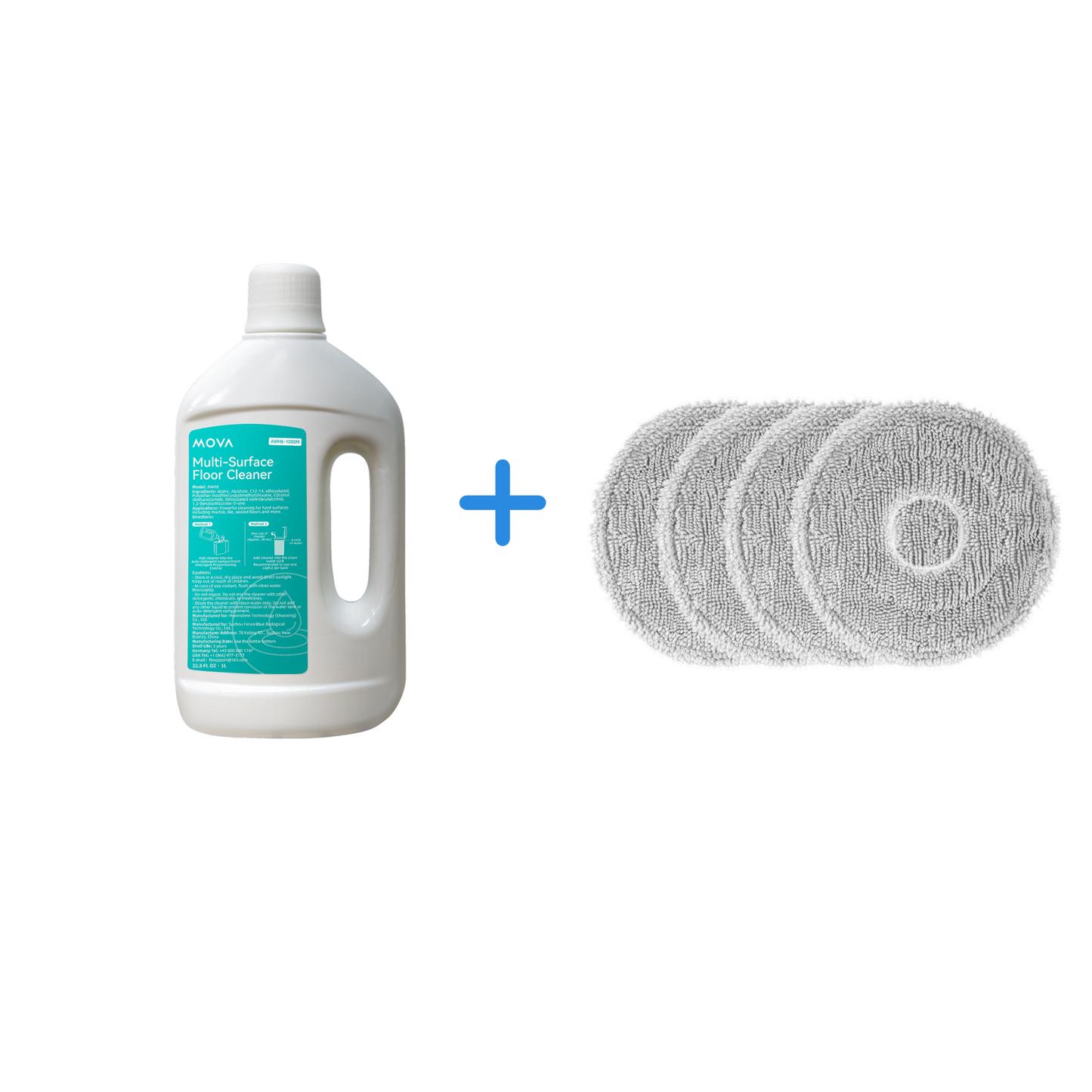 1L de detergente + almohadilla de mopa para MOVA V50UC