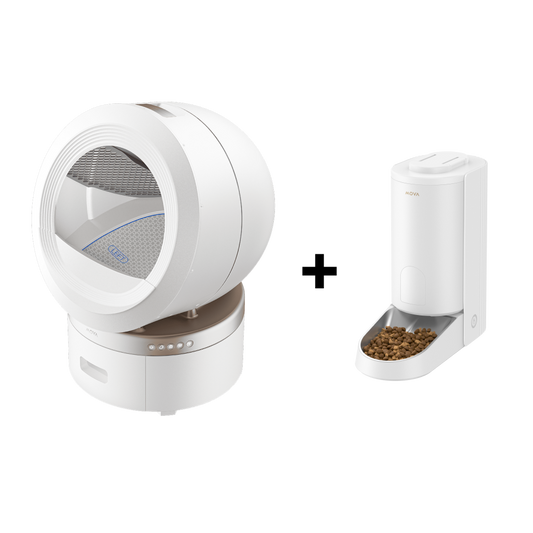 Arenero inteligente para gatos MOVA MeowgicPod LR10 Prime + PF10 Pro
