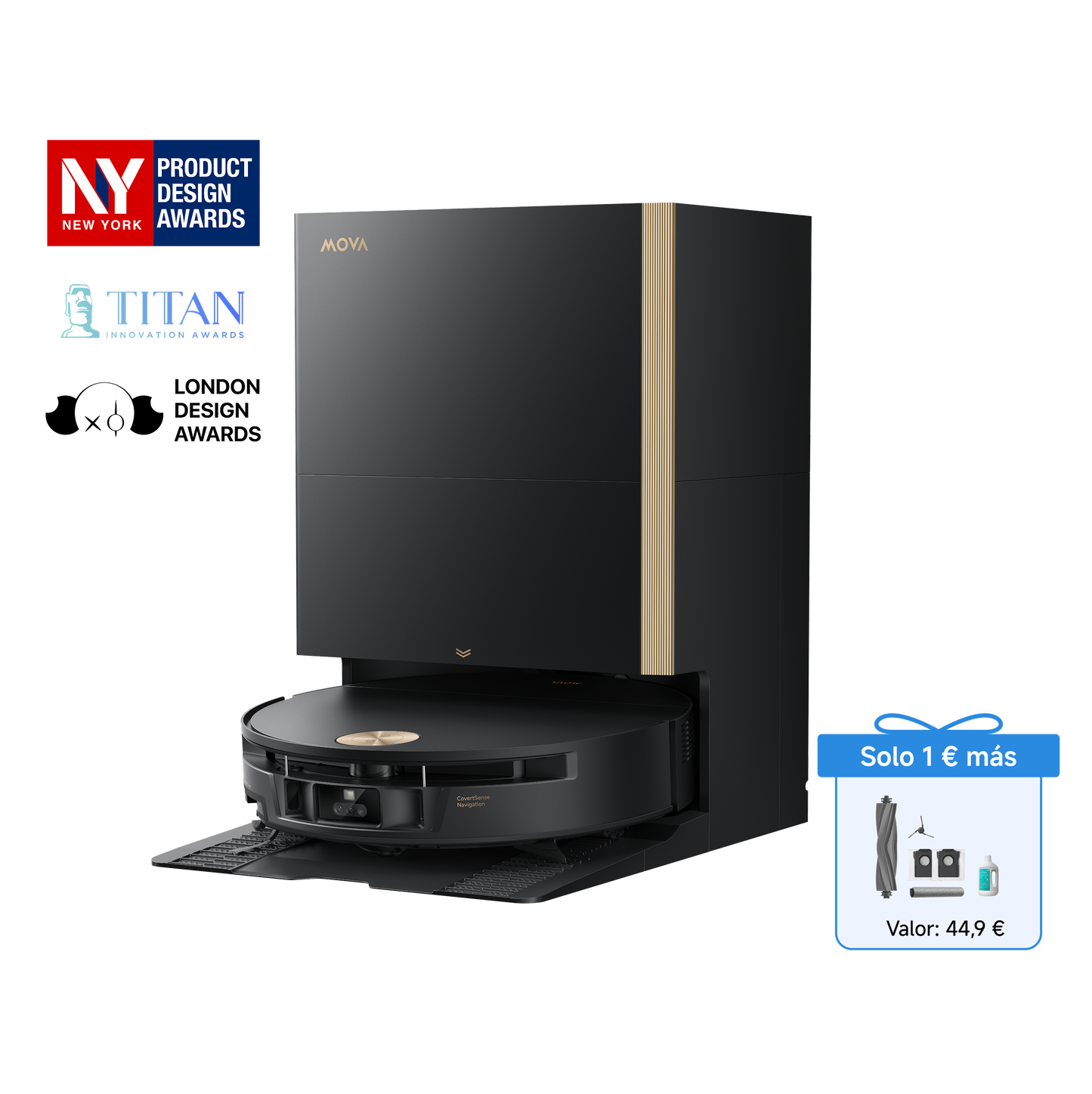Robot Aspirador MOVA S70 Ultra Roller negro