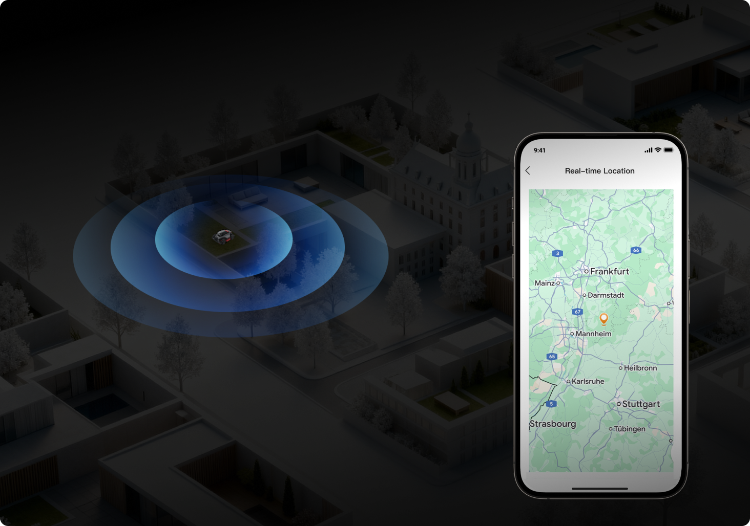 Rastreo de ubicación - Monitoriza en todo momento su ubicación en tiempo real a través de la app MOVAhome con GPS integrado*