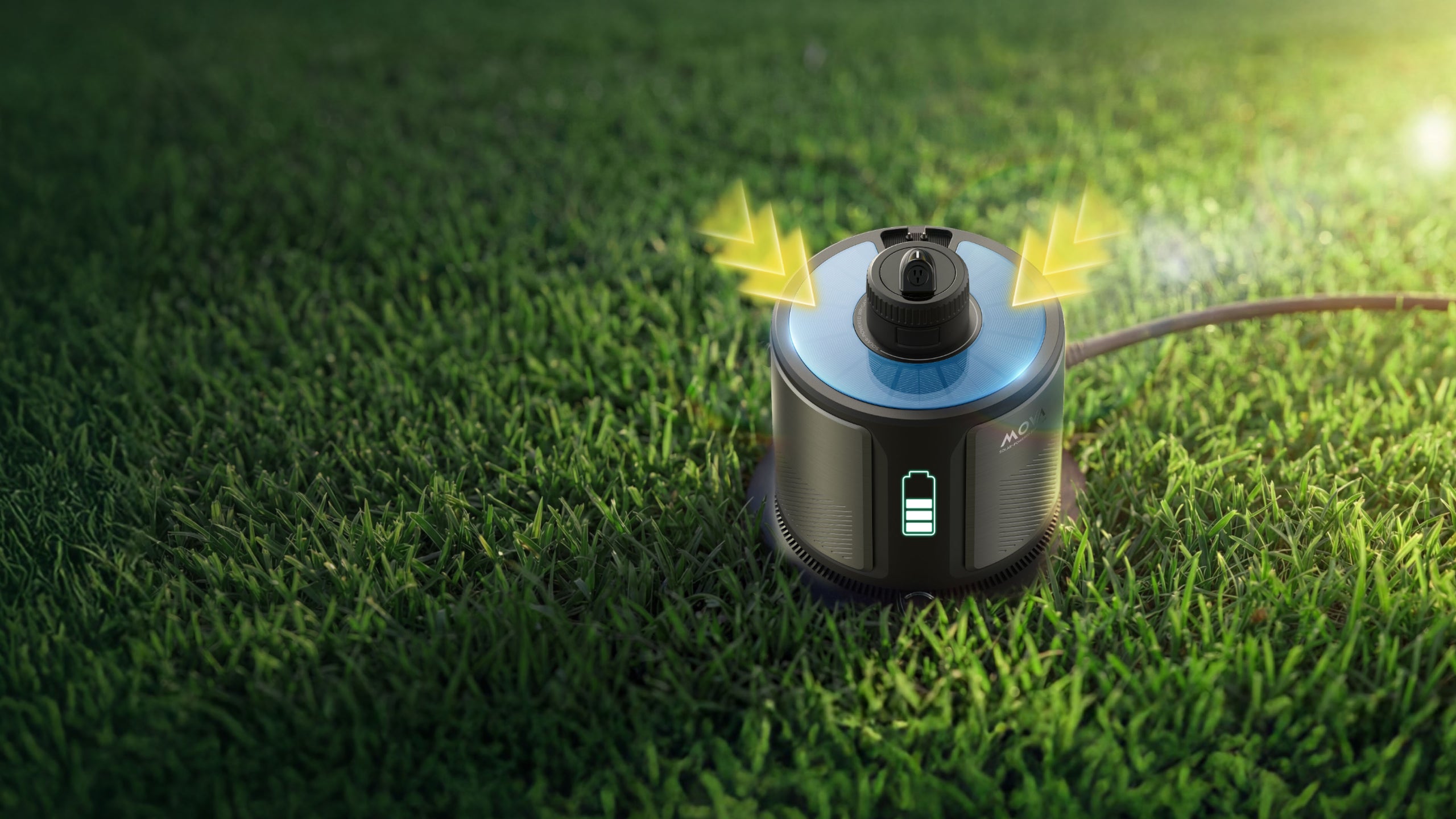 Alimentado con energía solar, <br>
 autónomo