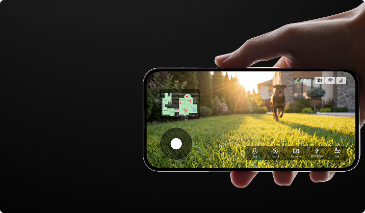 Monitorización de vídeo en directo - La visión dual con IA siempre está pendiente de tu jardín.