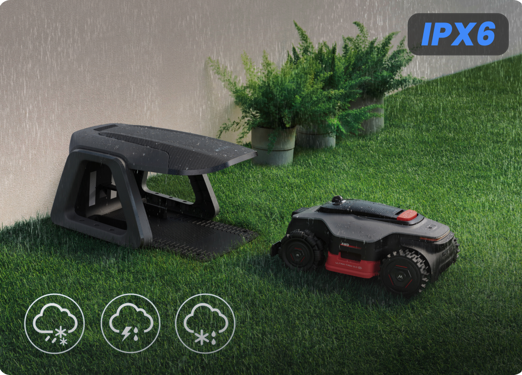 Usa el garaje para proteger al cortacésped de la lluvia, nieve, escarcha y mal tiempo y garantiza que se mantenga seguro y siempre listo para usarlo. - 