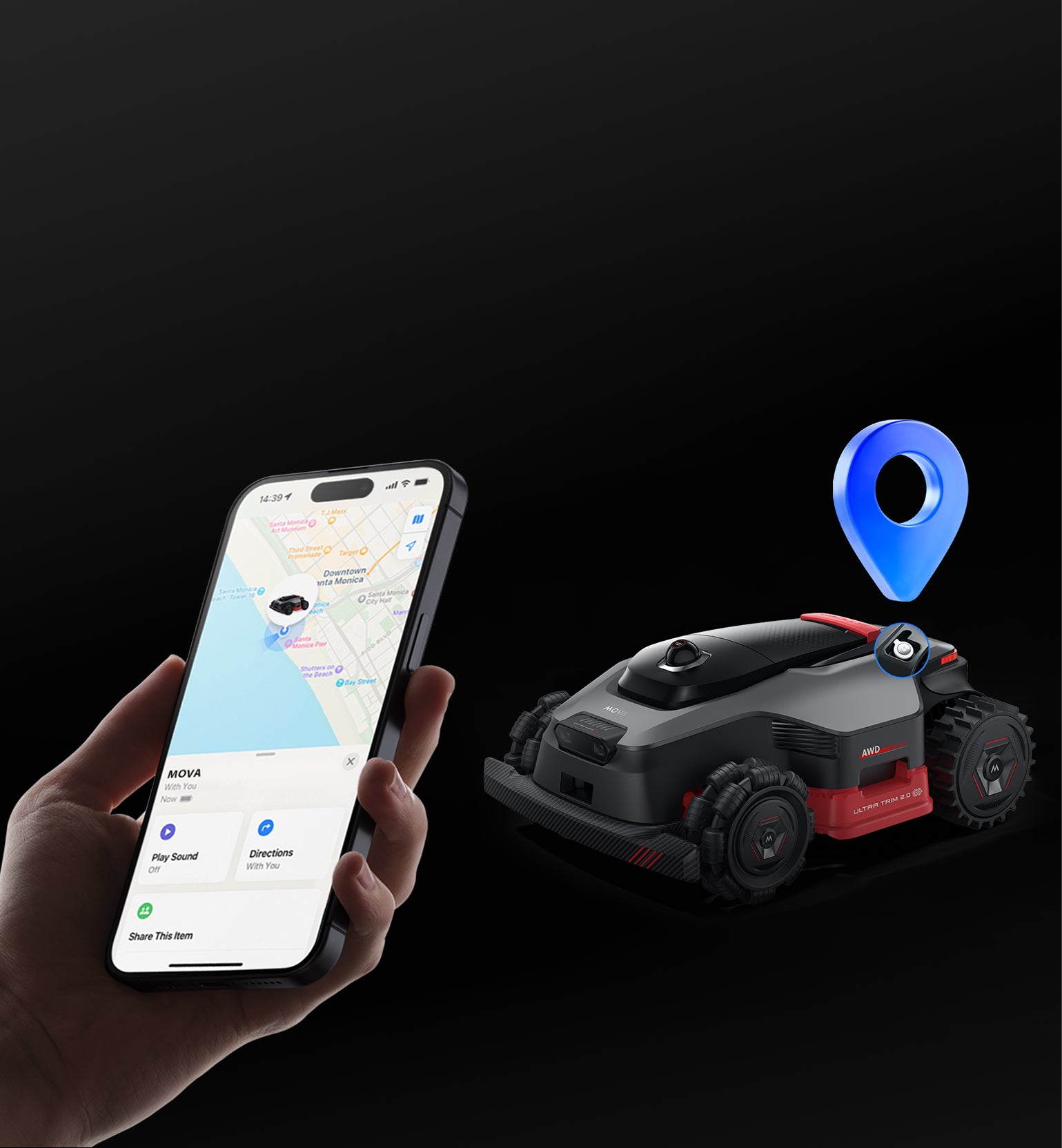 Compatible con AirTag - Añade un AirTag* adicional para aumentar la seguridad.