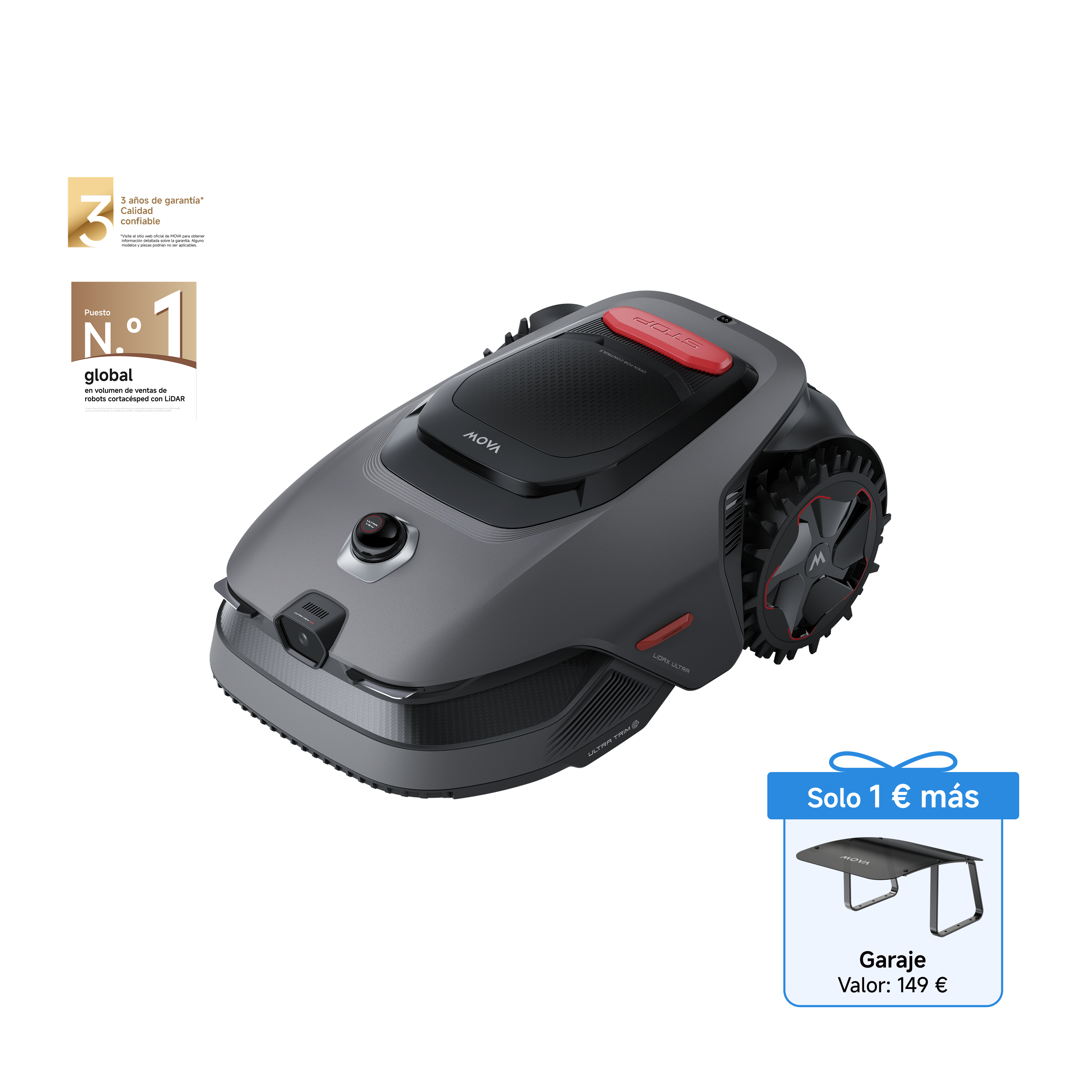 Robot cortacésped MOVA Serie LiDAX Ultra