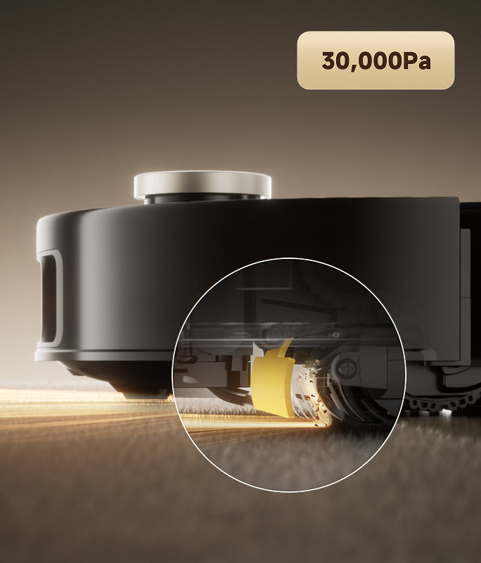 Mobius 60 penetra en las ranuras de la alfombra y elimina el polvo profundo