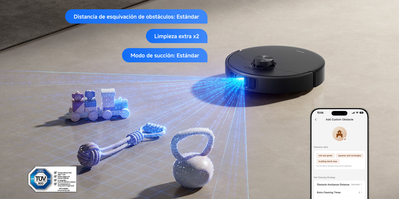Esquivación de obstáculos inteligente: control con la app - 