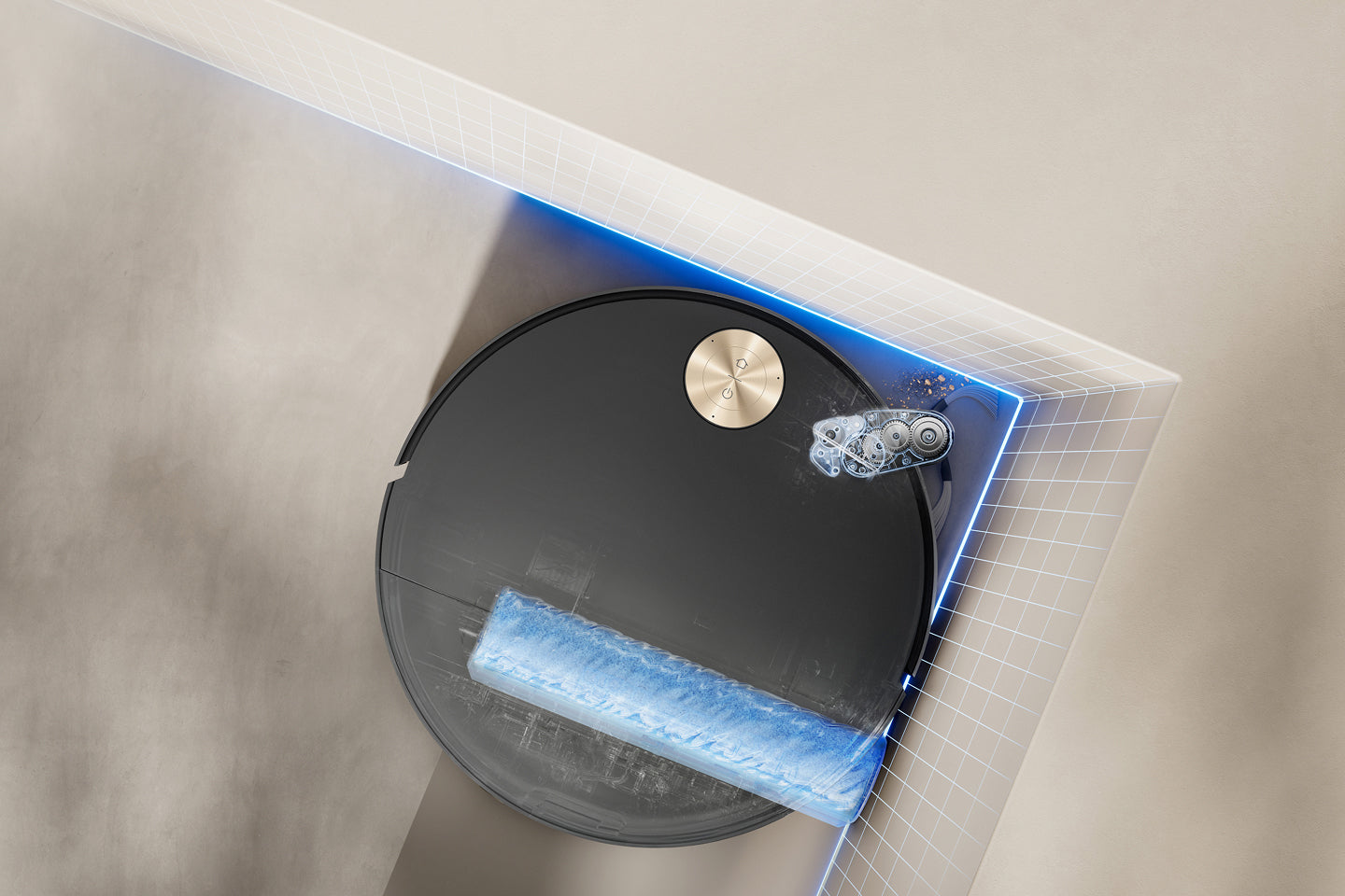 Tecnología MaxiReach™: cepillo y mopa de rodillo extensibles