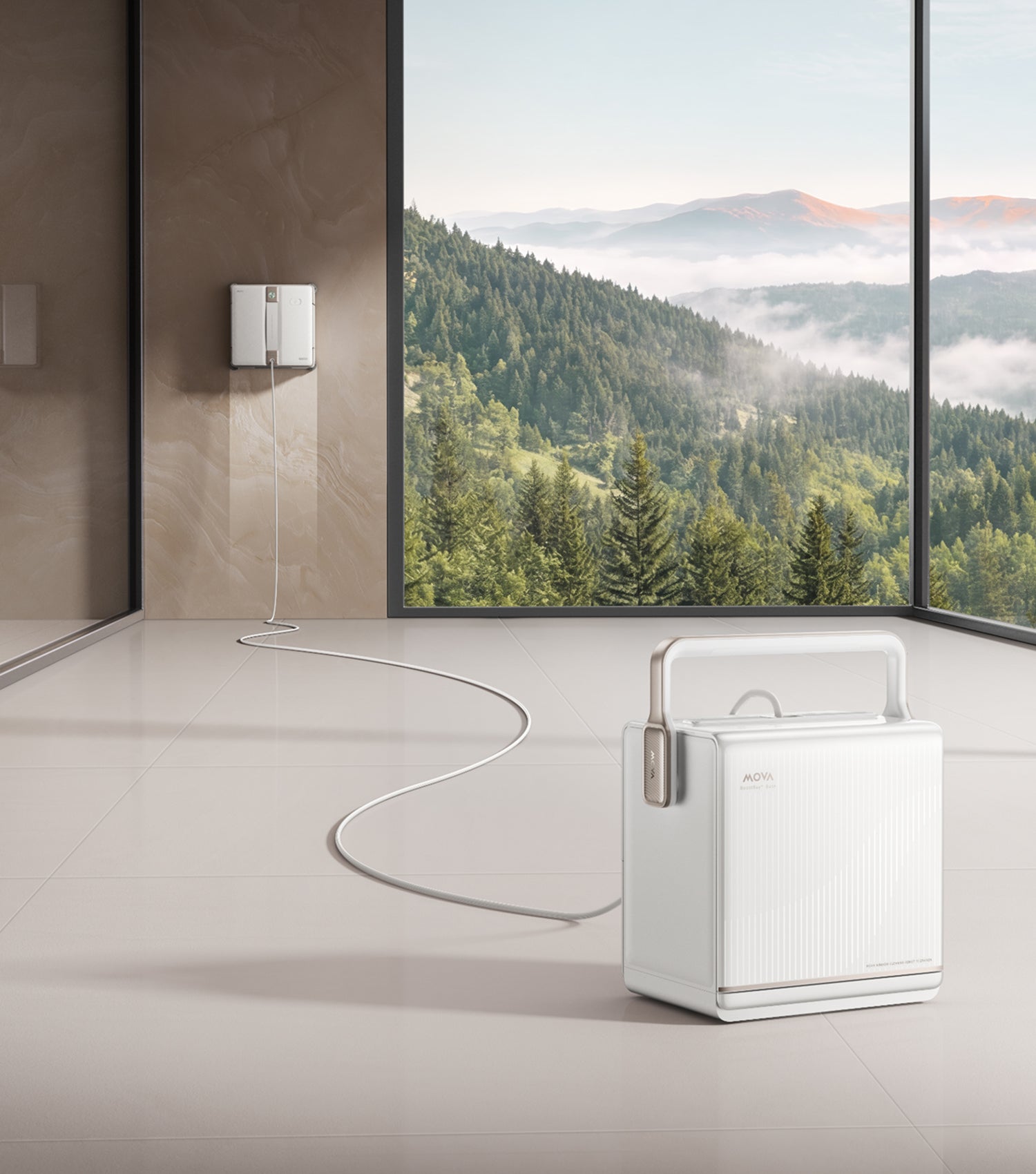 Robot limpiacristales MOVA T1 Station Alcance superlargo. Resistencia inquebrantable.